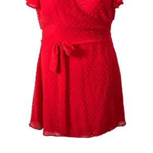 Lulus Much to Celebrate Red Swiss Dot Wrap Dress Large thumbnail 7