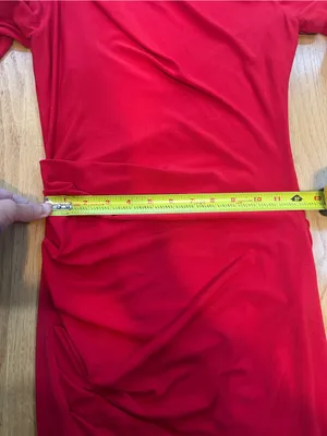 Juicy Couture Dress Womens Small S Red Jersey Ruched Asymmetric Long Sleeve Mini thumbnail 9