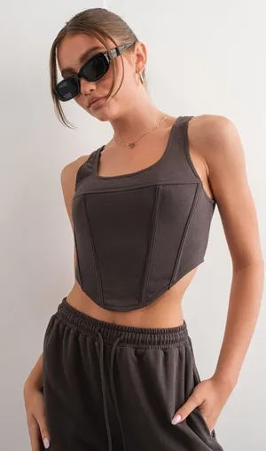 Isabelle’s Cabinet Pretty Garbage Cropped Corset & Jogger Set thumbnail 3