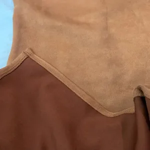 Iris camel brown faux suede mini dress with slit size S thumbnail 3