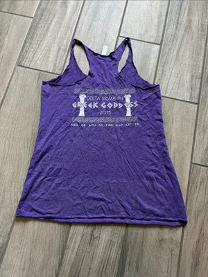 Next Level Apparel Delta sigma phi Purple Racerback Tank Greek goddess thumbnail 4