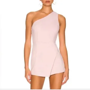 superdown Hot Pink One-Shoulder Romper thumbnail 2