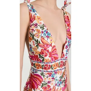 💕FARM RIO💕 Spring Bananas One Piece Swimsuit ~ Spring Bananas Print XS NWT thumbnail 4