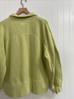 AE American Eagle Big Hug Henley Pullover Sweatshirt in Fresh Green Size XS thumbnail 11