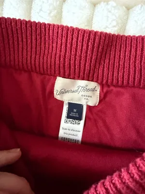 Universal Thread Crochet Mini Skirt in Deep Red with Ruffle Hem thumbnail 4