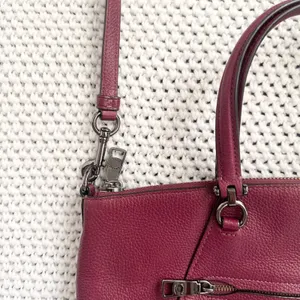 Coach Maroon Oxblood Red Prairie 58874 Top Handle Satchel Crossbody Leather Bag thumbnail 3