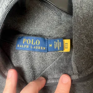 Polo Ralph‎ Lauren Woman Size Medium Gray velour quarter-zip pullover thumbnail 2