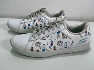 Skechers Go Golf Drive 4 Dogs At Play Golf Shoes White Women’s 8.5 Goga Max thumbnail 1