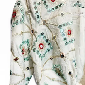 Anthropologie BLITHE Mirror Geo‎ Long Sleeve Tie Front Top & Shorts Set New S thumbnail 10
