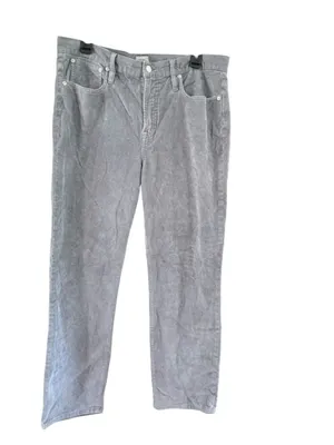 Women's J.Crew Corduroy Straight Leg Pants Size 32 Grey thumbnail 10