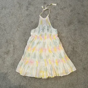 URBAN‎ OUTFITTERS head in the clouds Tie Dye Tiered Halter Mini Dress XS thumbnail 4