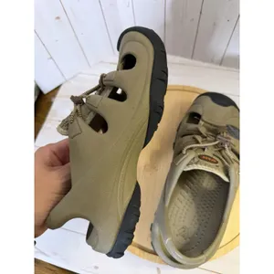 Crocs Swiftwater Mesh Deck Sandals Mens Khaki Tan Closed Toe Fisherman Water thumbnail 9