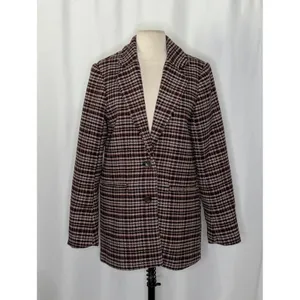 ABERCROMBIE & FITCH Heavyweight Wool Blend Blazer Coat Preppy Academia Small thumbnail 2