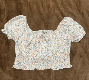 Hollister Floral Smocked Blouse thumbnail 1
