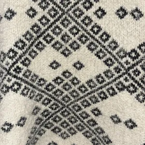 Geometric Patterned Black and Cream Sweater vest Size M thumbnail 8
