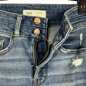BKE SZ 25x29 1/2 Billie Jeans Tailored Bootcut Slim Fit Hi-Rise Distressed Blue thumbnail 4