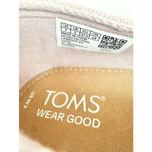 TOMS Woman’s Pink Canvas Slip On Flats Shoes Size 9.5 thumbnail 10