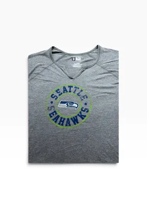 Seattle Seahawks Women’s NFL Team Apparel Gray Tee XXL NWOT Football thumbnail 3