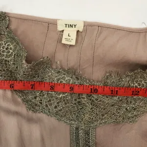 Anthropologie Tiny pink and gold camisole blouse tank top size L thumbnail 6