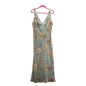 A New Day Y2K Floral Maxi Dress Sage Green Large‎ thumbnail 2