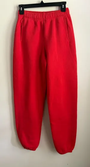 OFFLINE by Aerie Red Fleece Sweatpants Joggers XS thumbnail 1