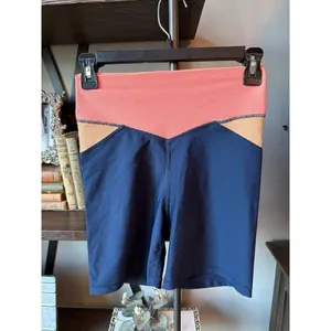THE UPSIDE Shakti Spin Biker Short Navy Orange Womens Size Small thumbnail 5