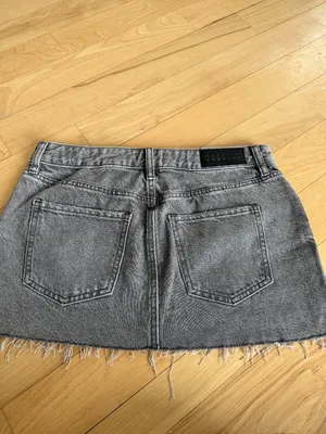 Pacsun Gray Washed Denim Skirt  thumbnail 4