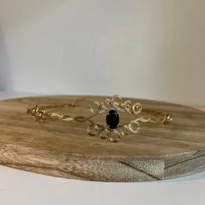 Gold Handmade Wire Swirl Belly Chain Belt or Headband Festival Piece thumbnail 9