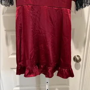 Kit‎ + Sky Red Satin Puff Sleeve Mini Dress Size Small Juniors NWT Whimsigoth thumbnail 5
