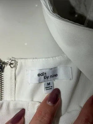 White Corset-Style Square Neck Crop Top - Women thumbnail 3