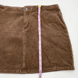 Vintage Y2K American Eagle Brown Corduroy Mini Skirt Size 4 Cotton Dark Academia thumbnail 7