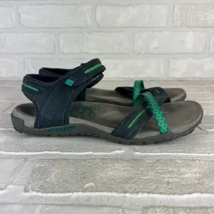 Merrell Terran Cross II Sandals Womens 8 Navy Blue Marine Strappy Casual Travel thumbnail 3