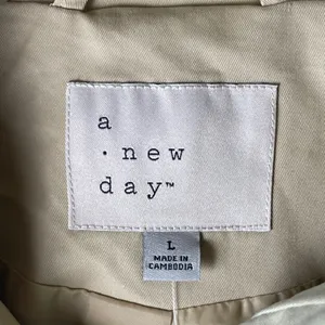 A New‎ Day Women's Tan Utility Anorak Jacket Snap Front Cinched Waist Size L NEW thumbnail 4