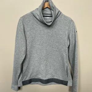 Nike Dry Cowl Funnel Neck Pullover Top Heather Gray Medium thumbnail 5