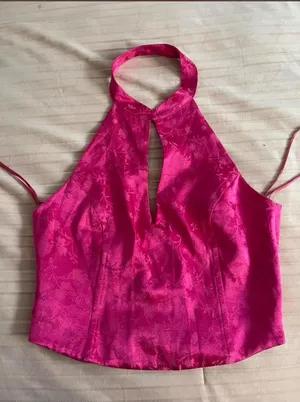 Pink Zara halter neck top thumbnail 1