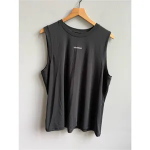 Lululemon Jersey Training Muscle Tank Top Wordmark Size 14 Black Sleeveless thumbnail 4