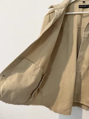 Blank NYC‎ Shacket Size XS Zoo Fair Beige Denim Jacket Coastal Cowgirl Barn thumbnail 4