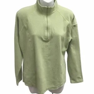 L.L. Bean Lime Green quarter-zip fleece pullover Sweater M Gorpcore Cabincore thumbnail 9