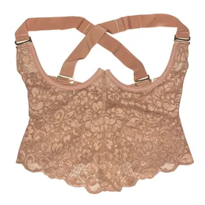 We Are HAH | Lace Bustier Top Copper Rose Festival Lingerie XS NEW! thumbnail 2