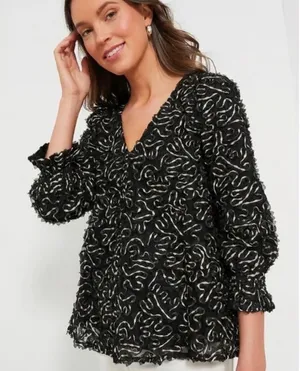 TUCKERNUCK Nightly Organza Easton Blouse Size Medium‎ 3D thumbnail 1