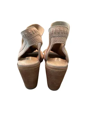 Peep Toe Suede Block Heels Size 8 thumbnail 7