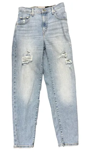 Levi’s SilverTab Mom Jeans Women’s W26 L27 Light Wash Distressed‎ High Rise thumbnail 1