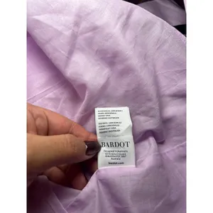 BARDOT Lavender Puff Sleeve Tiered‎ Mini Dress Open Back Wedding Guest Size 6 SM thumbnail 9