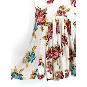 Free People Mini Dress Floral Two Tone S White Boho Tropical Strappy Sun Dress thumbnail 3