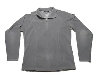 L.L. Bean Women's 1/4 Zip Fitness Fleece Gray Medium thumbnail 1