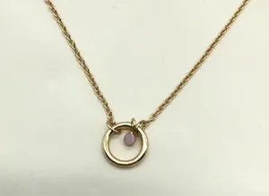 A New Day Necklace Dainty Rhinestone Pink Gold Tone 16" thumbnail 2