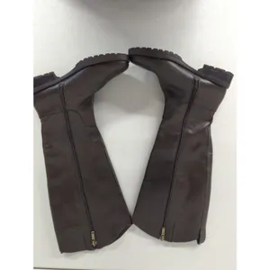 New NORDSTROM Nooliver-lea Leather dark brown boots sz5.5 tall riding equestrian thumbnail 3