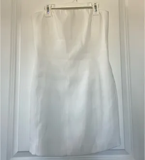 Meshki White Dress Mini Strapless Maci Crepe thumbnail 2