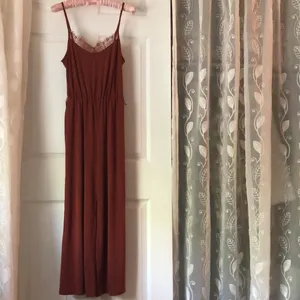 Express jumpsuit, adjustable shoulder straps, missing belt thumbnail 2