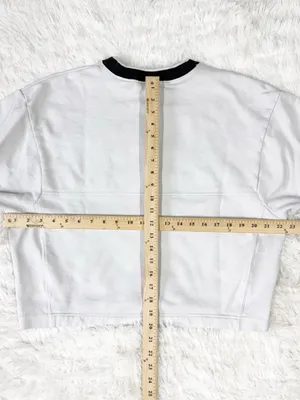 Nike Sportswear Logo Crewneck Sweatshirt White Black Size Small thumbnail 5